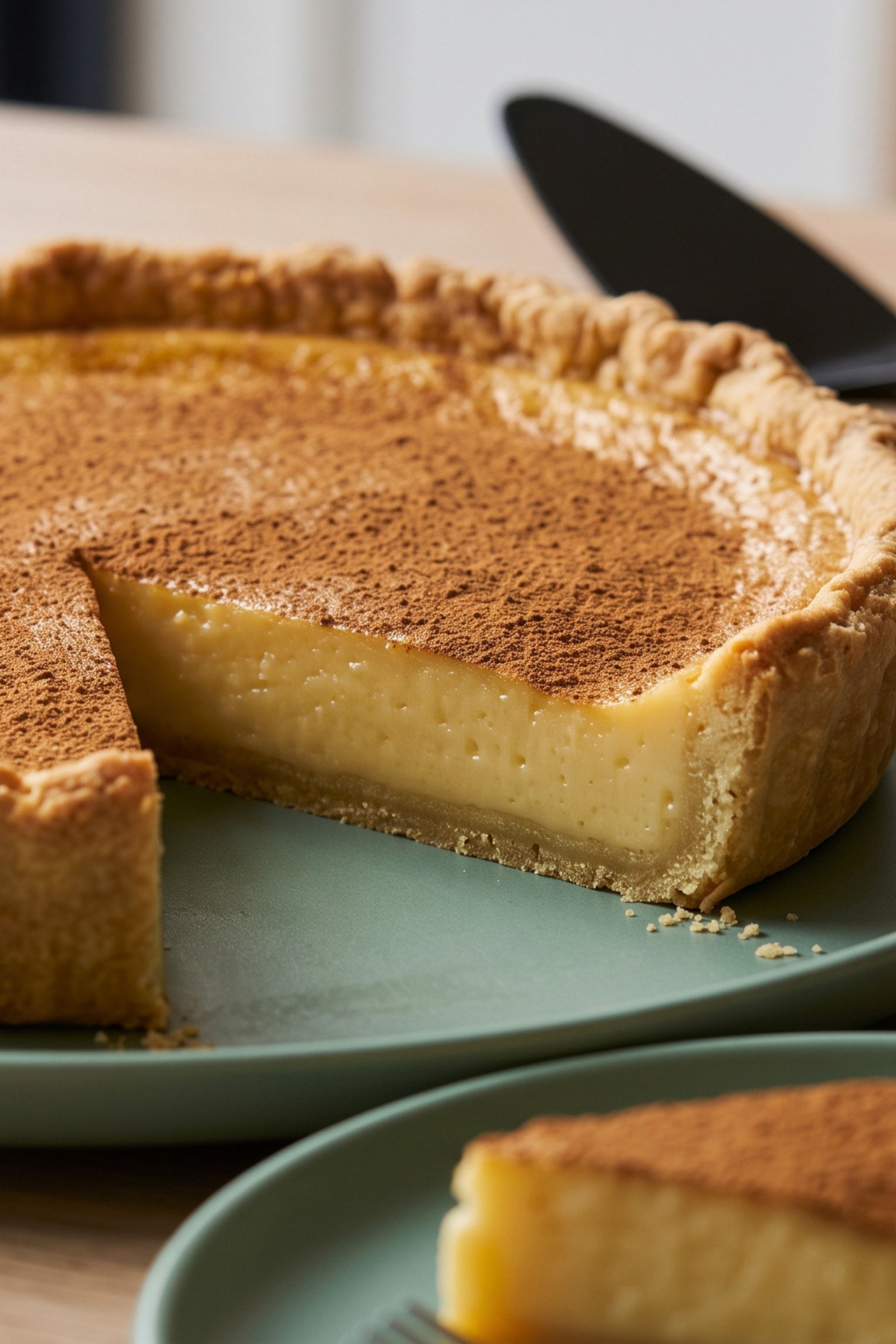 Cinnamon-dusted Milk Tart