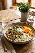 Veg Stroganoff & Rice