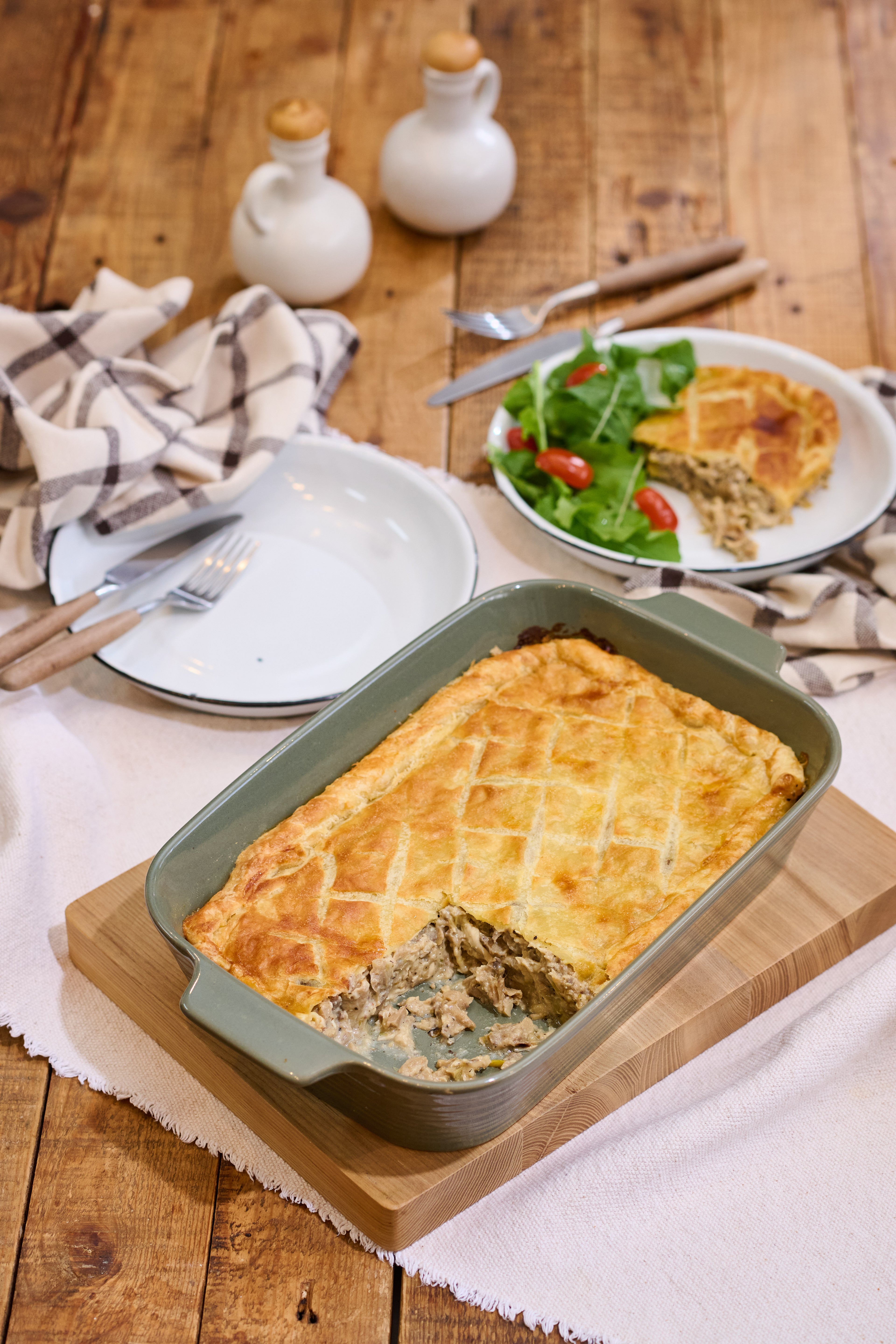 Roast Chicken, Leek & Mushroom Pie