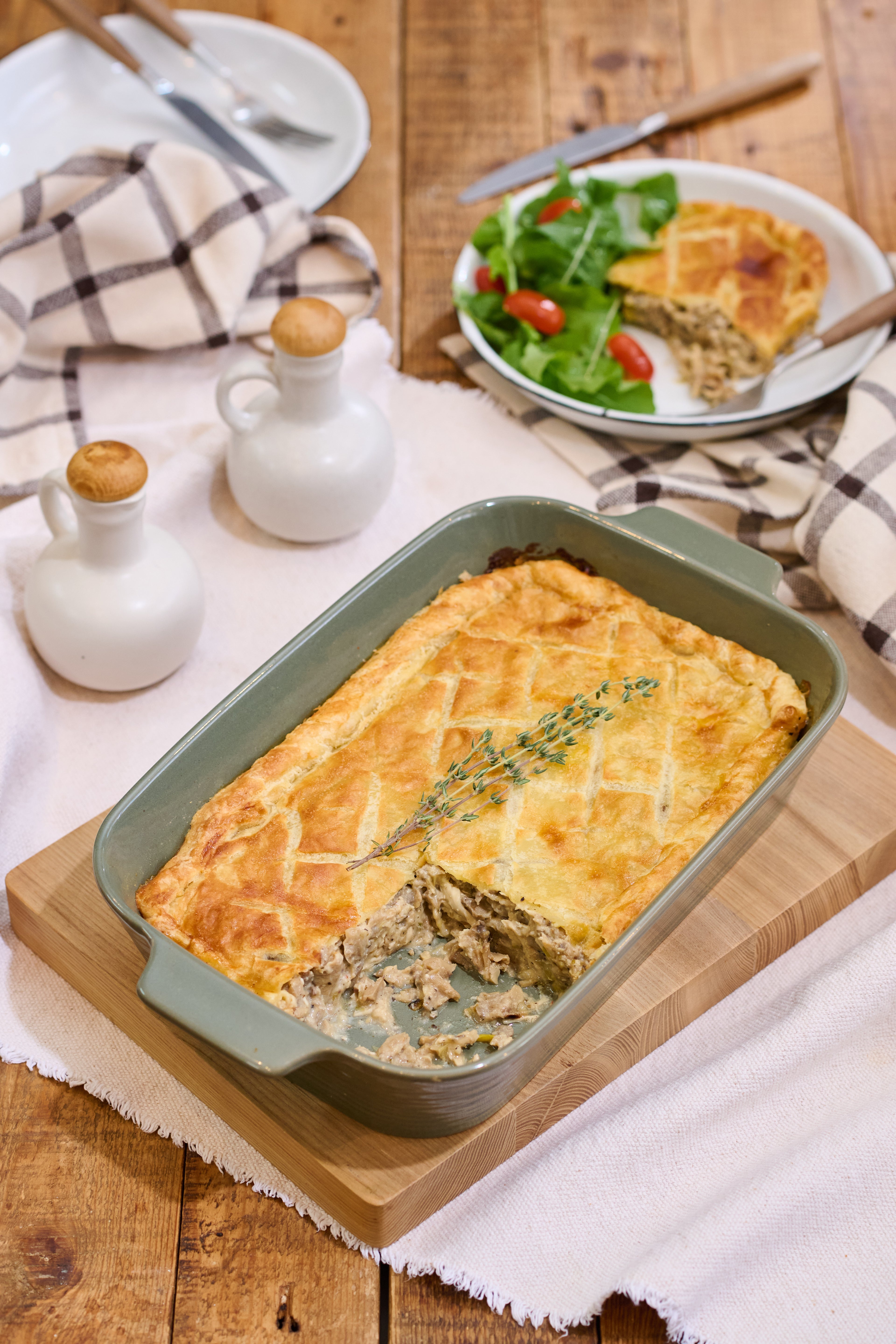 Roast Chicken, Leek & Mushroom Pie