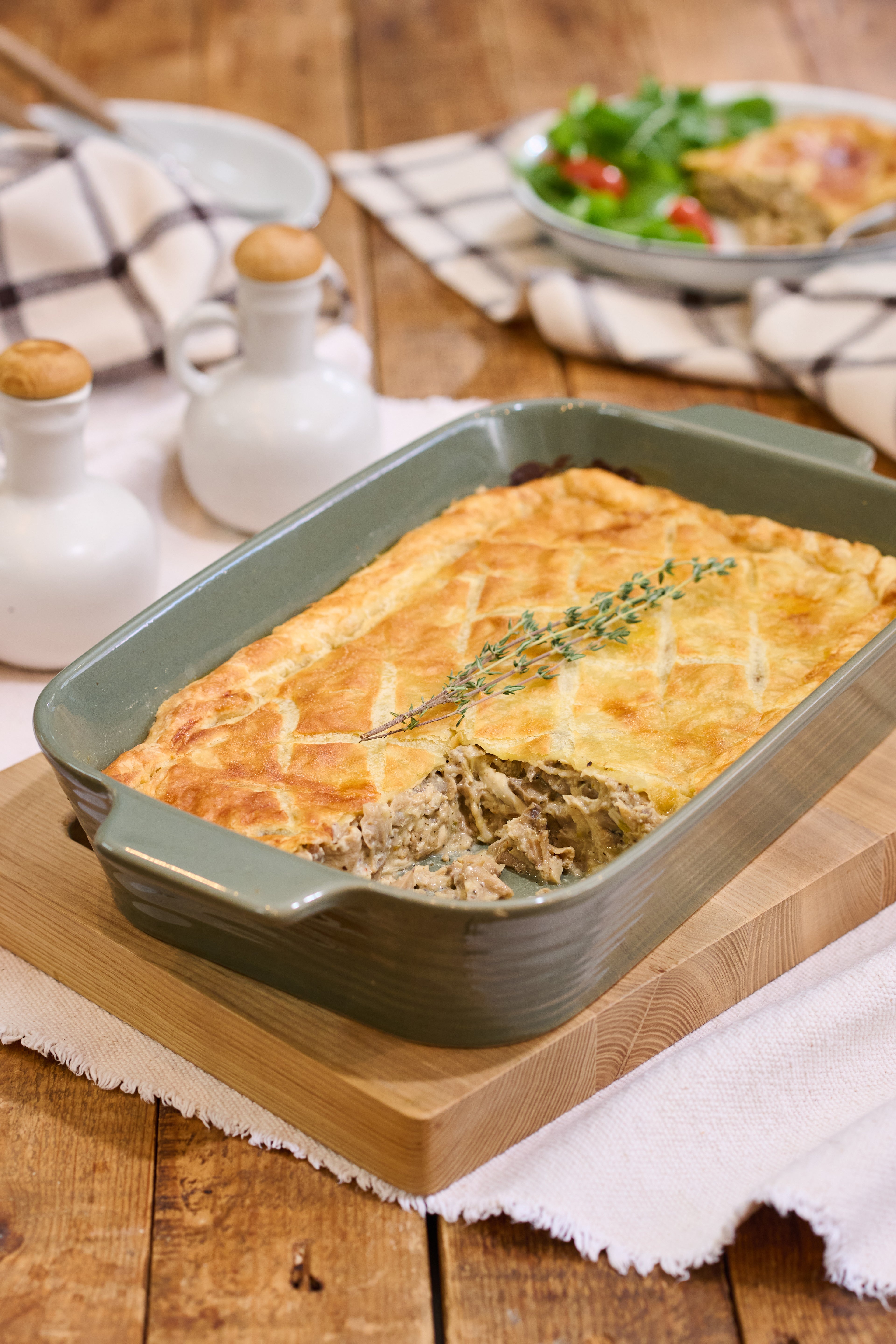 Roast Chicken, Leek & Mushroom Pie